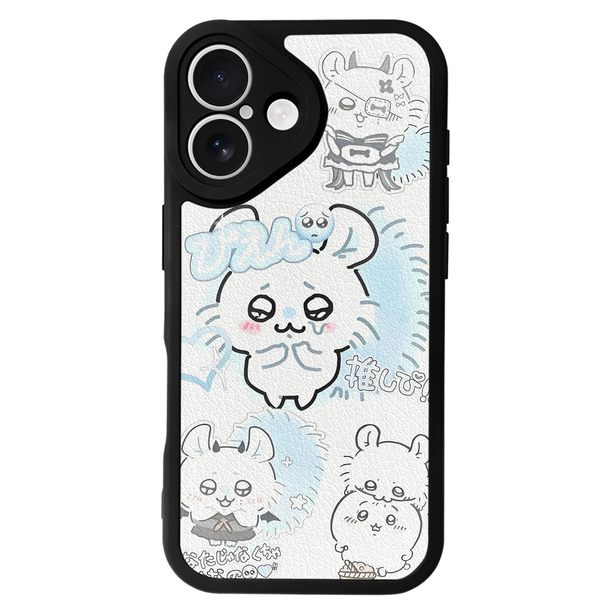 （画像用） ちいかわ Chii-kawa 【iPhone 16シリーズ対応】シリコンスマホケース（レザー調） 材質：シリコン